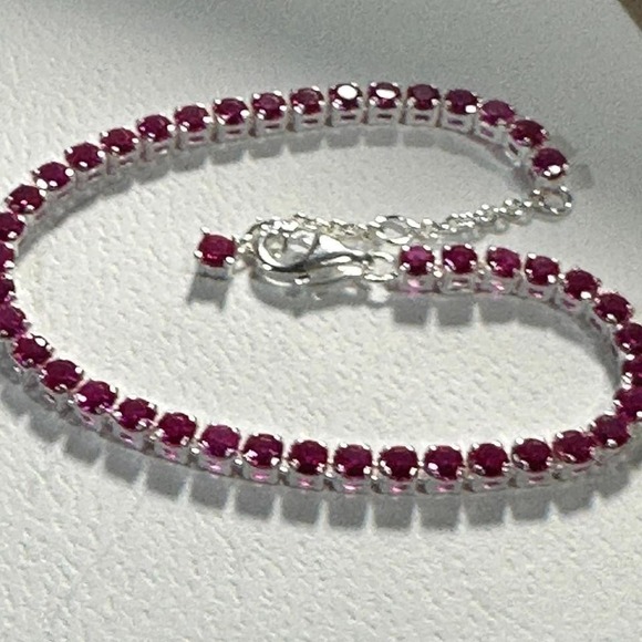Pandora Jewelry - Authentic PANDORA Pink Crystal CZ Tennis Bracelet, Sterling Silver, SZ20CM